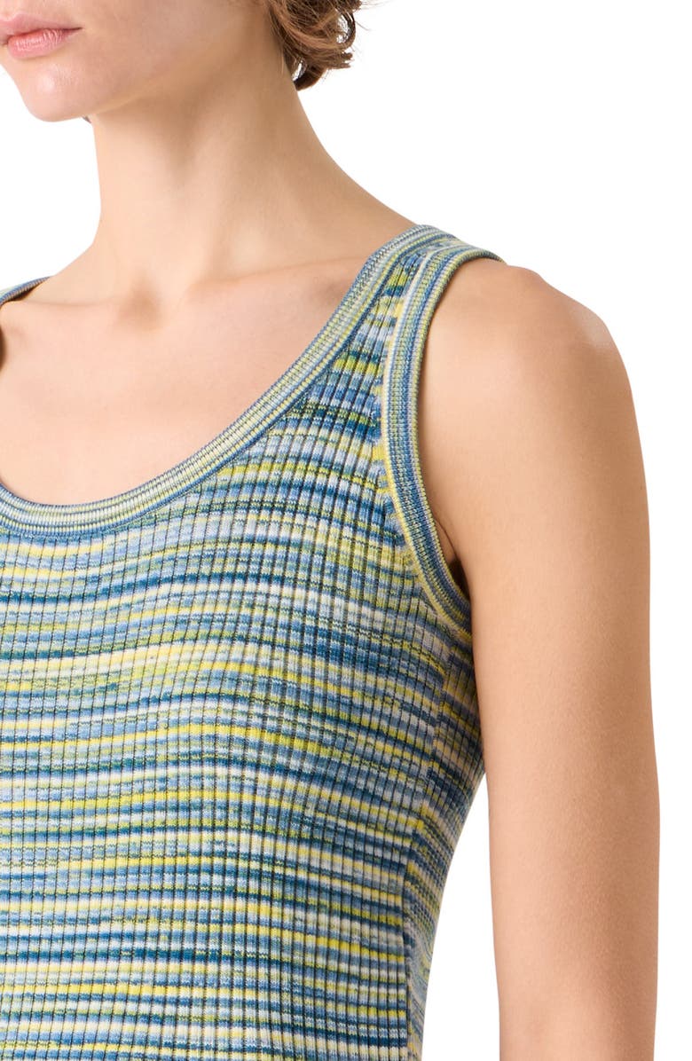 Akris punto Space Dye Merino Wool Sweater Tank, Alternate, color, Sky Blue-Multi