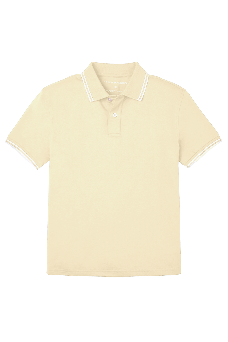 James Polo Shirt, Main, color, Pale Yellow Tipped