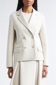 Max Mara Badia Double Breasted Double Face Jersey Blazer