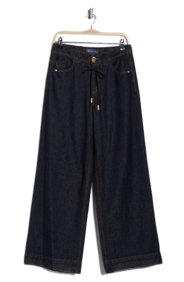 Democracy Cinch Waist High Waist Wide Leg Pants, Main, color, Indigo