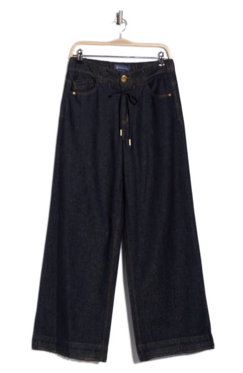 Cinch Waist High Waist Wide Leg Pants