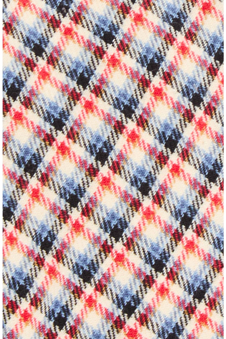 Diamond Plaid Cotton Flannel Tie, Alternate, color, RED