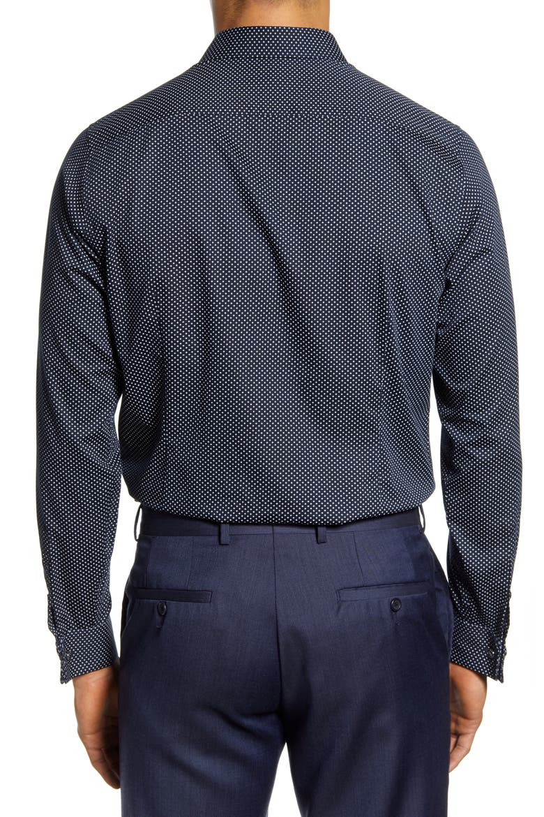 Modern Fit Dress Shirt, Alternate, color, NAVY