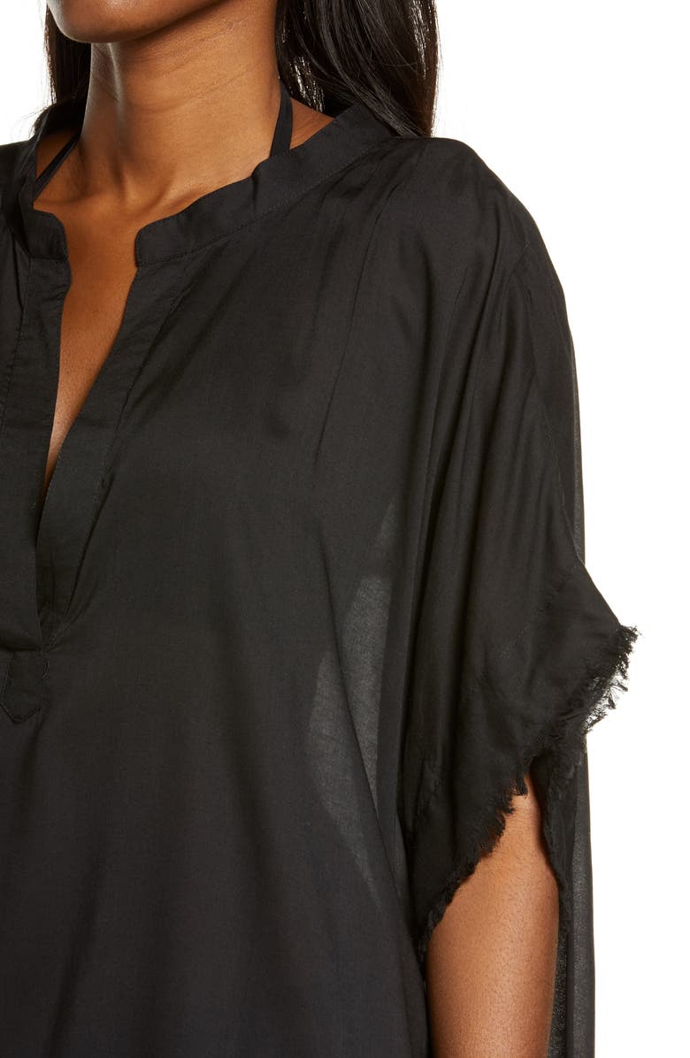 Elan Fray Edge Cover-Up Caftan, Alternate, color, 