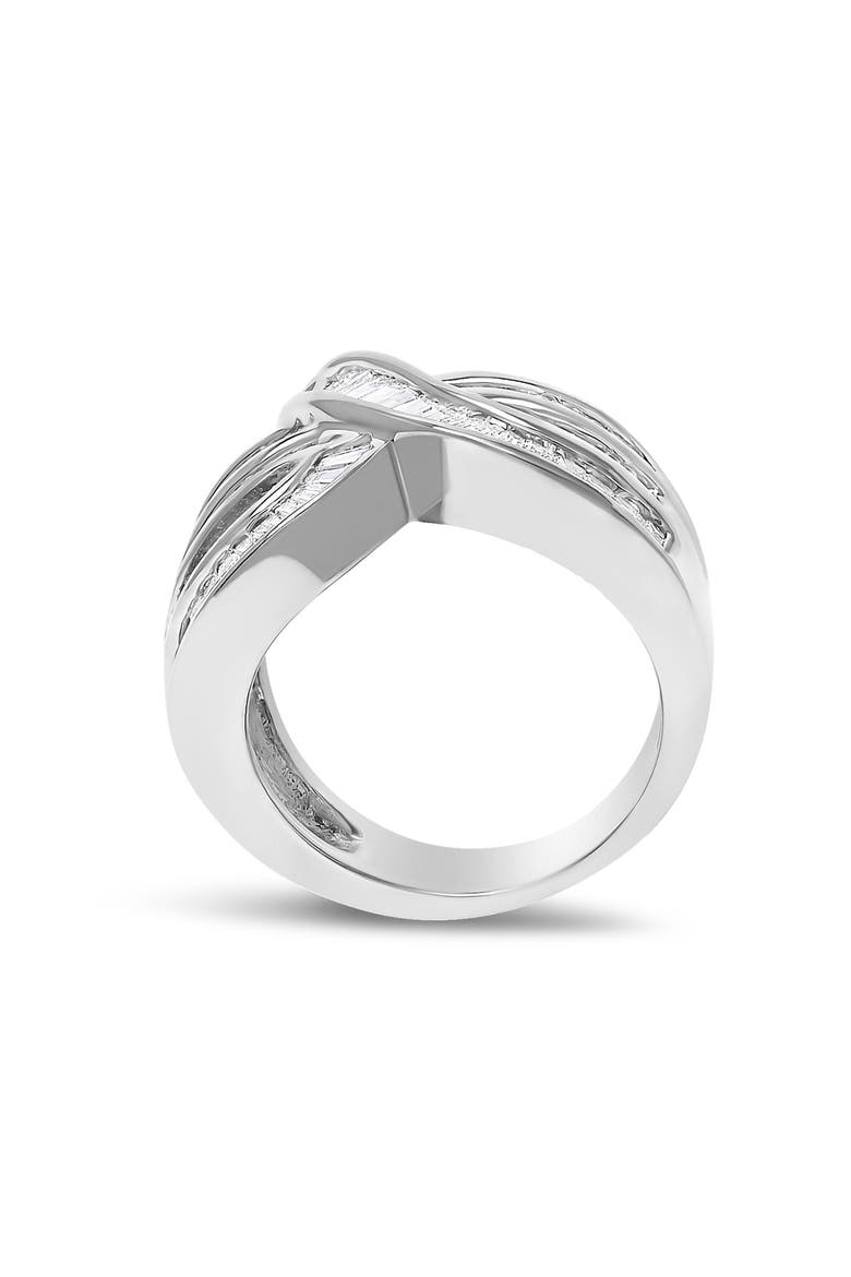 14K White Gold 2.0 Cttw Diamond Channel Set Bypass Ring, Alternate, color, White Gold