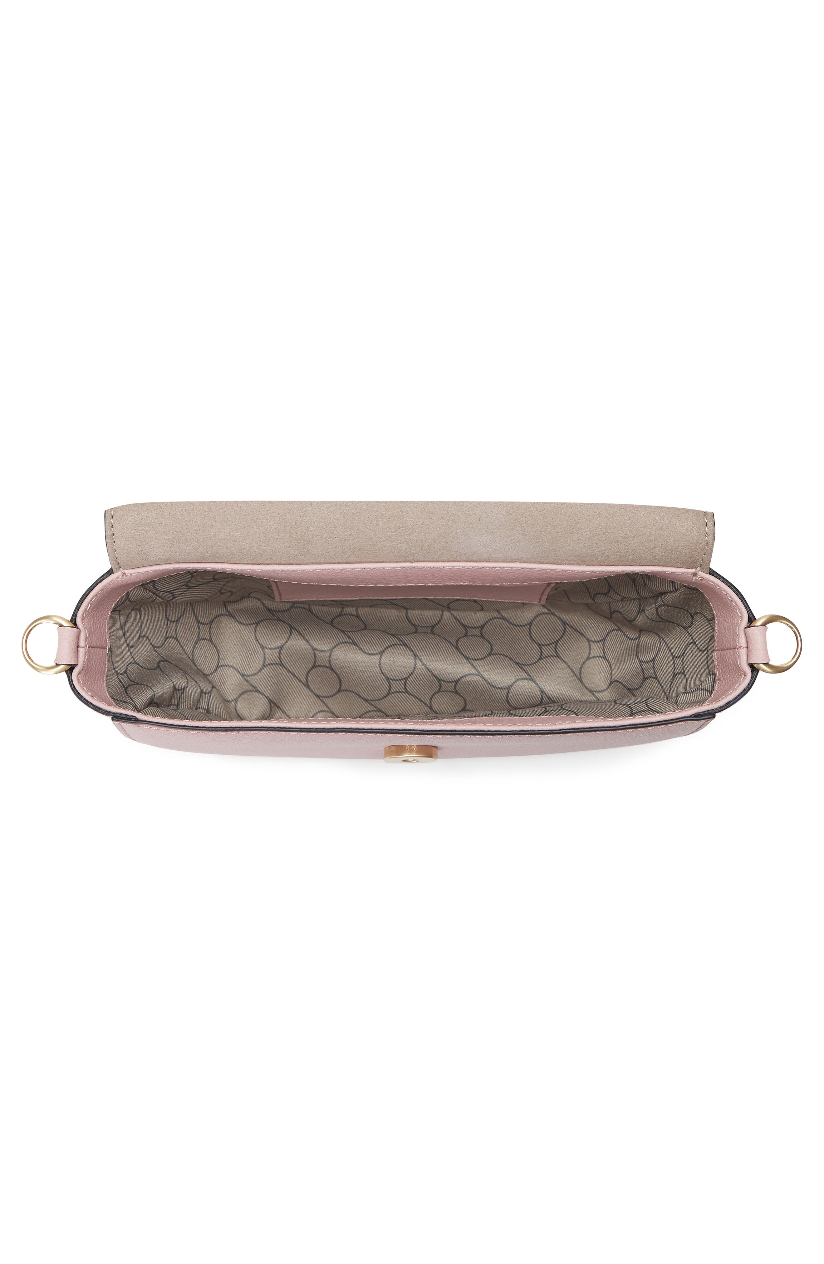Lottie Leather Saddle Crossbody Bag, Alternate, color, VINTAGE PINK