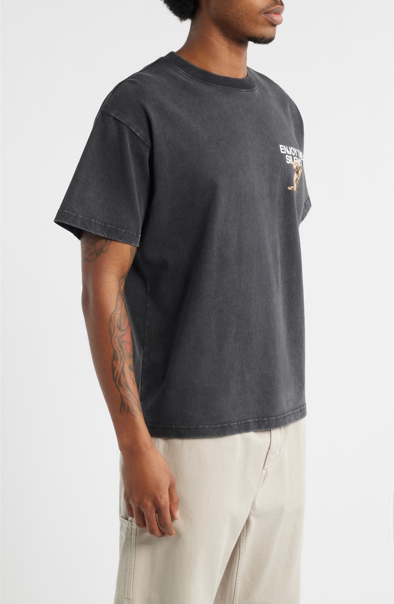 SANTO STUDIO Silence Drappo Diego Graphic T-Shirt, Alternate, color, Grey