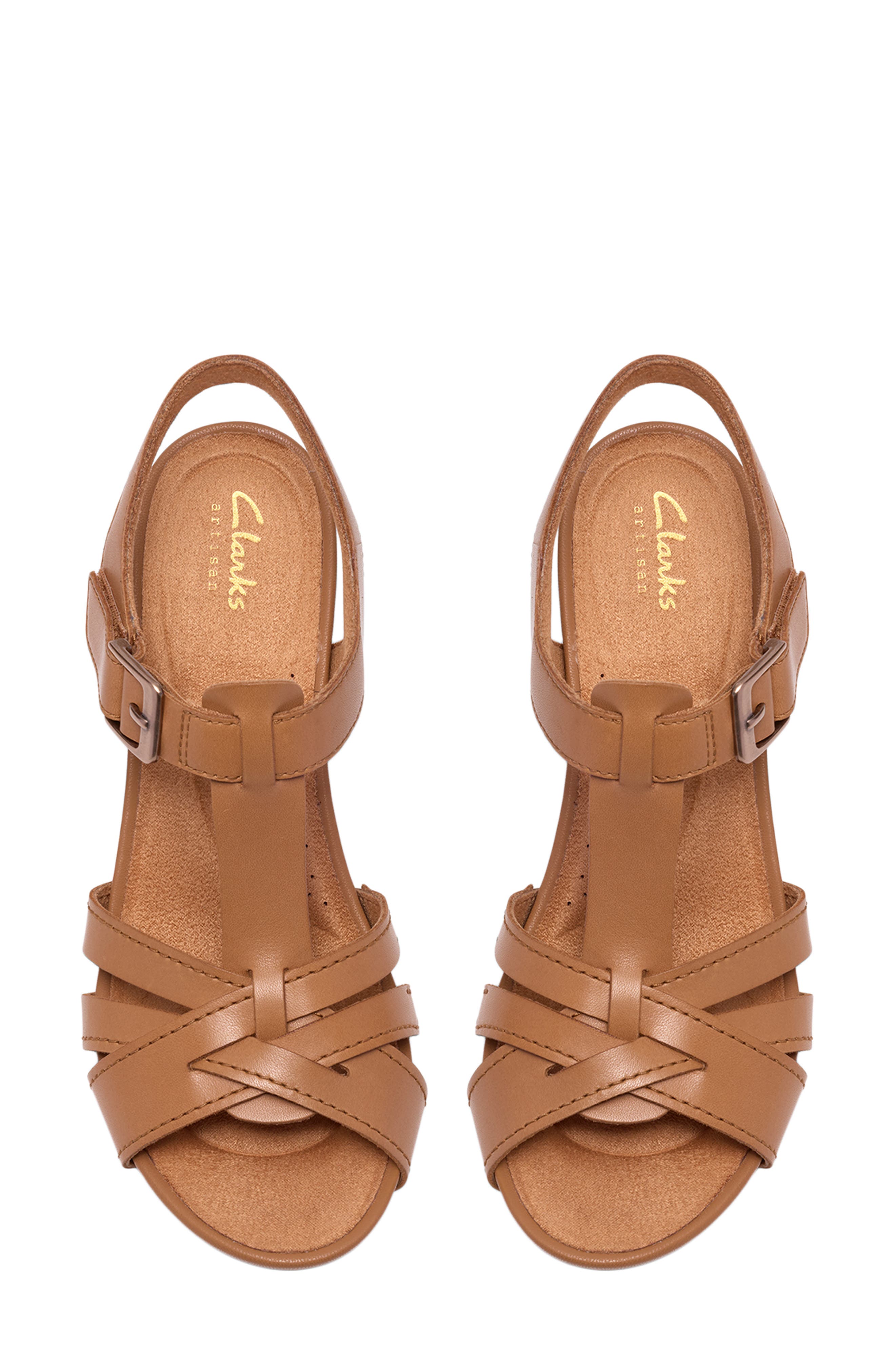 Kymber Ankle Strap Block Heel Sandal, Alternate, color, TAN LEATHER