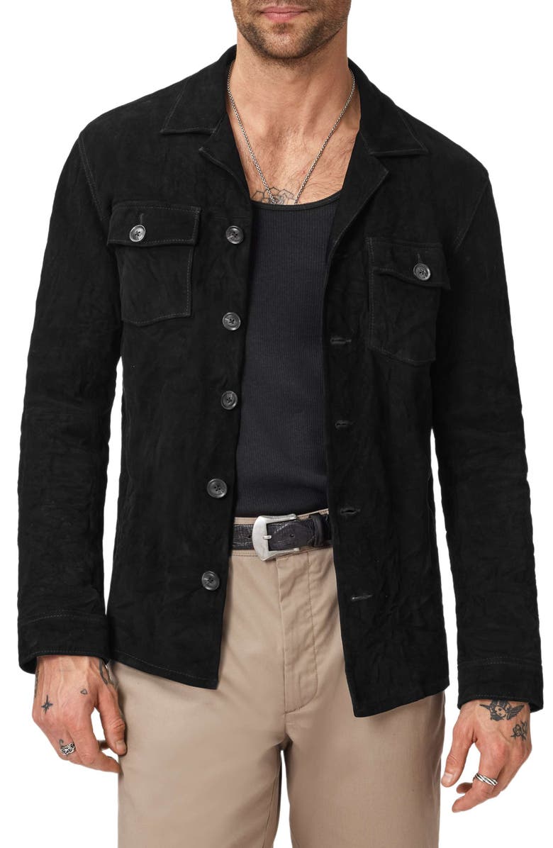 John Varvatos Jesse Suede Shirt Jacket, Main, color, 