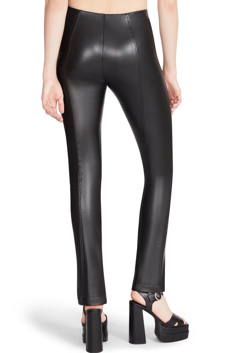 Steve Madden Anastasia Split Hem Faux Leather Leggings, Alternate, color,