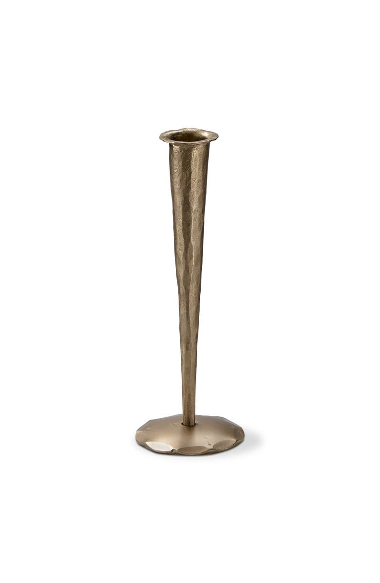 tag Ibiza Forged Short Taper Candle Holder Antique Gold Iron, Main, color, Gold