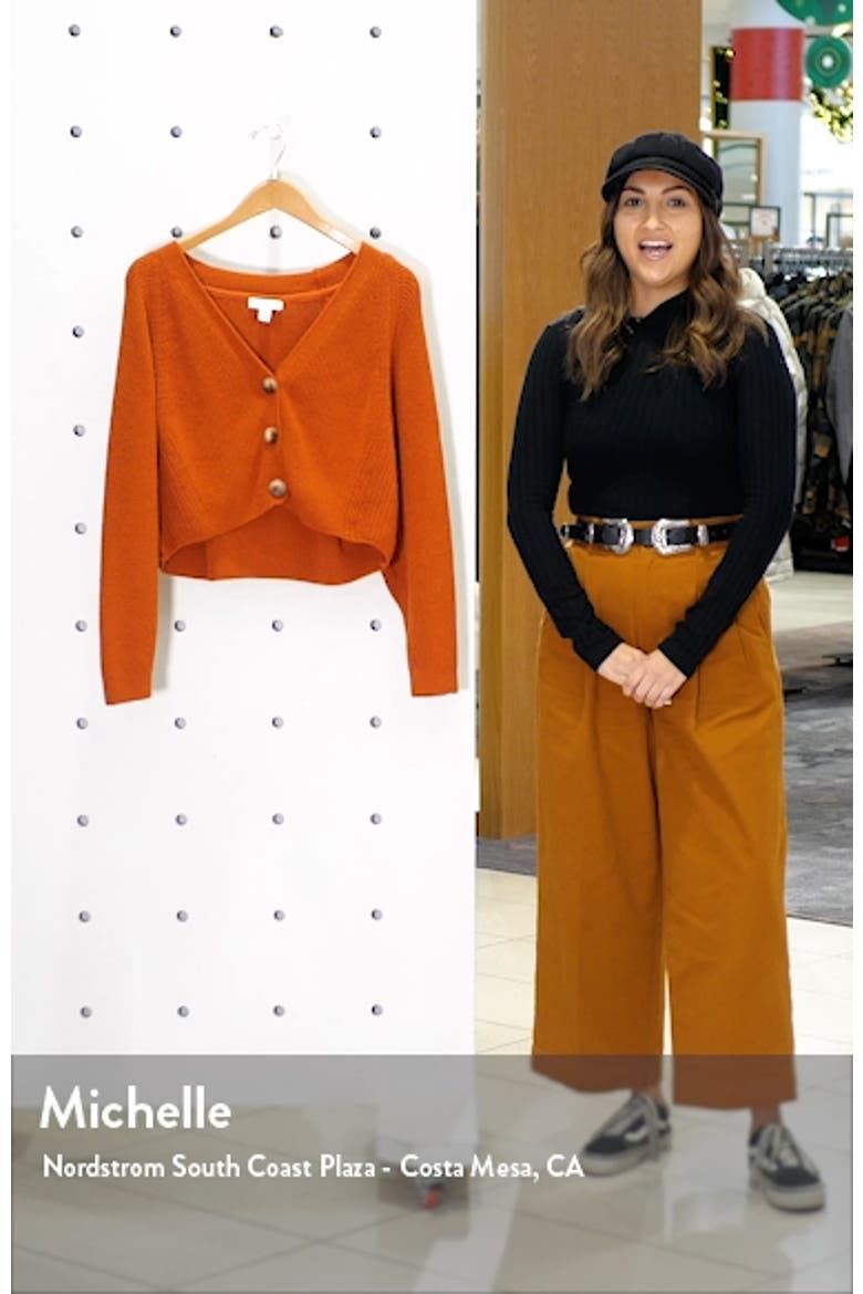 V-Neck Cropped Cardigan video