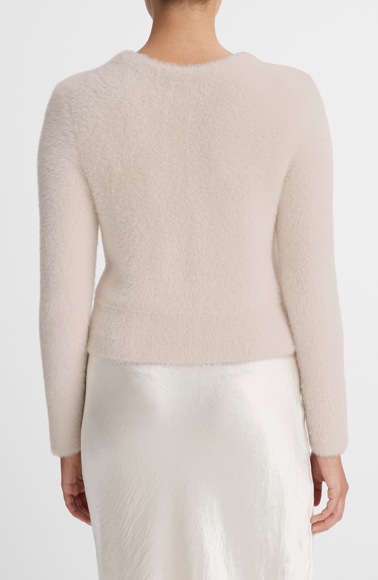 Vince Eyelash Cardigan, Alternate, color, Light Birch Stone