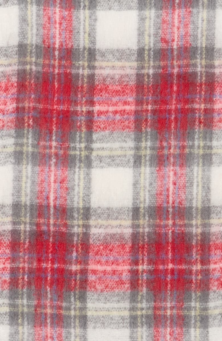 Tasha Combo Plaid Scarf, Alternate, color, Red/ White/ Grey