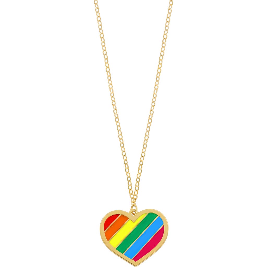 Bony Levy 14K Gold Rainbow Heart Pendant Necklace (Nordstrom Exclusive) in 14Ky at Nordstrom Rack, Size 18"