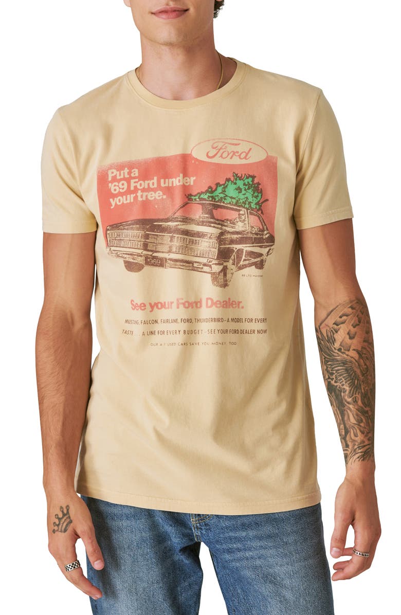 Lucky Brand Ford Tree Graphic T-Shirt, Main, color, 