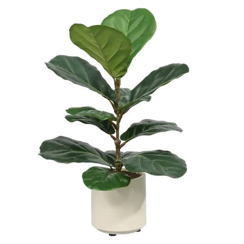 2' Artificial Fiddle Leaf Fig Tree in Pot