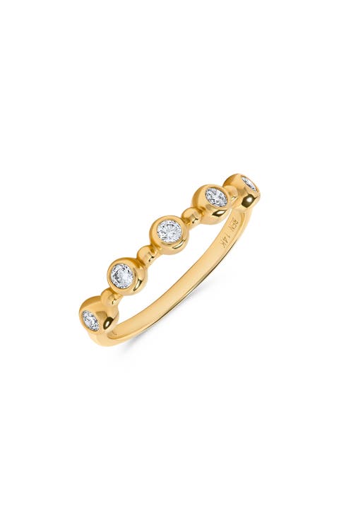 Bezel Set Diamond Stacking Ring