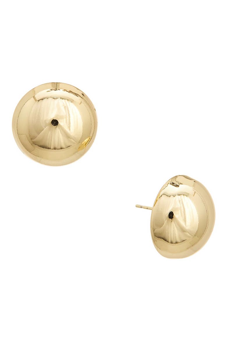 Domed Stud Earrings, Main, color, GOLD