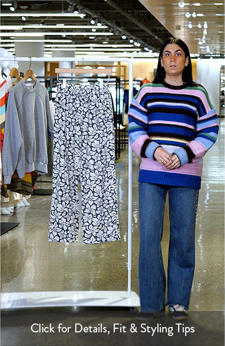 Las Dalias Floral Cotton & Linen Drawstring Pants, sales video thumbnail