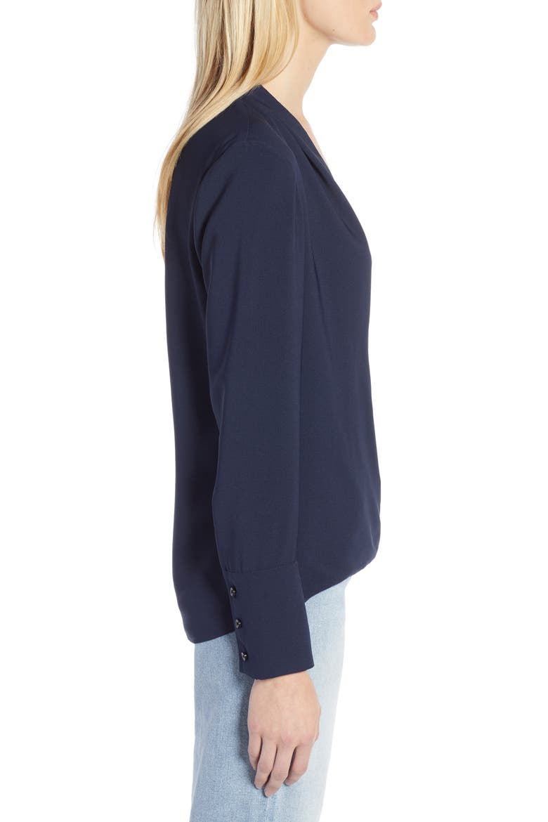 x Atlantic-Pacific Wrap Blouse, Alternate, color, NAVY BLAZER
