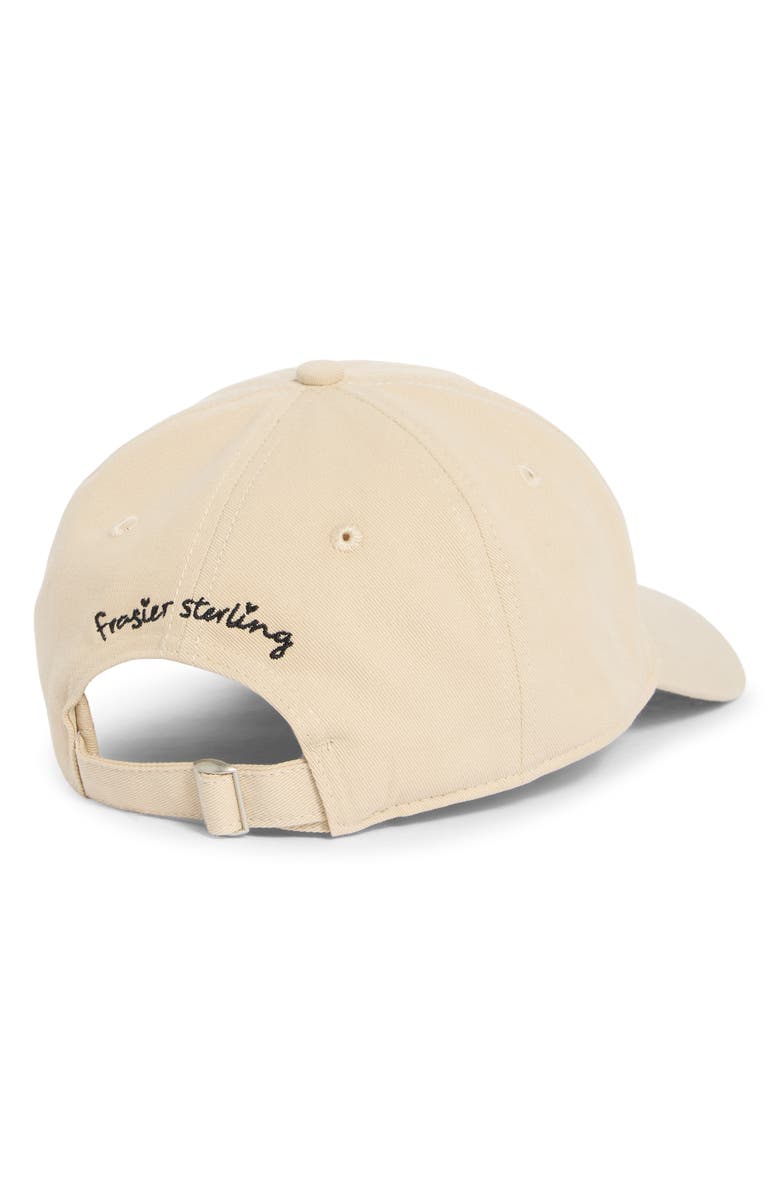 FRASIER STERLING Embroidered Island Pup Canvas Adjustable Baseball Cap, Alternate, color, Khaki