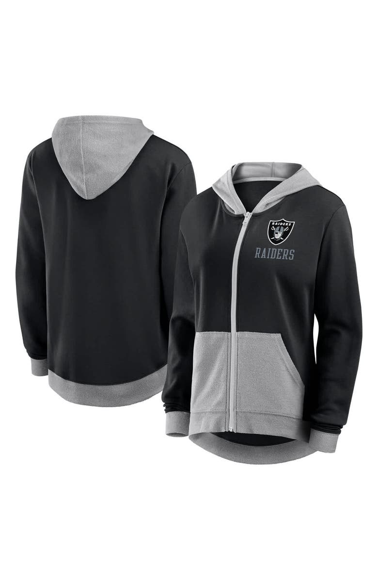 FANATICS Women's Fanatics  Black Las Vegas Raiders Hit It Full-Zip Hoodie, Main, color, Black