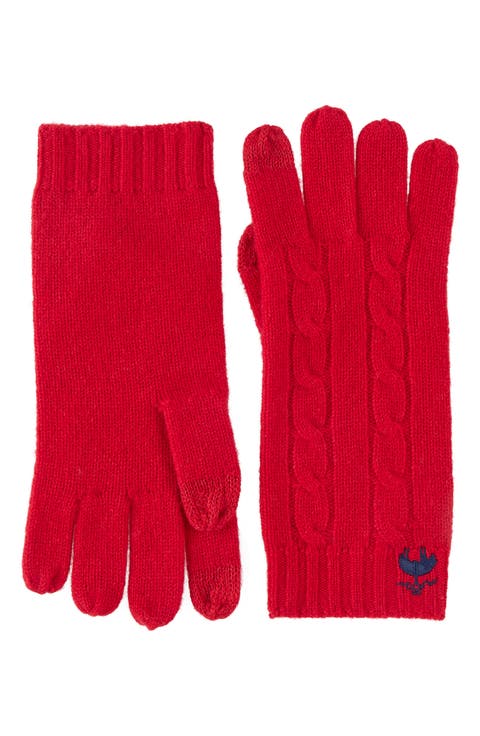 Wool & Cashmere Cable Tech Gloves