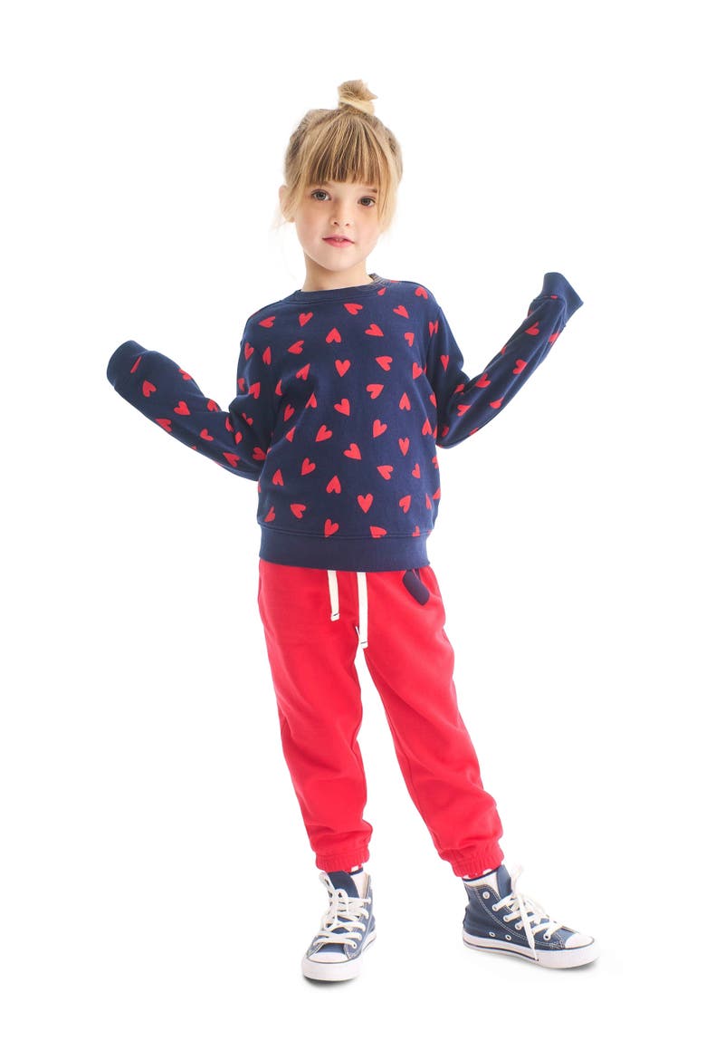 Kids Heart Sweatpant, Alternate, color, Lollipop Navy