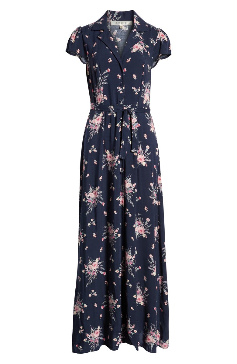 Row A Floral Print Maxi Dress, Alternate, color,