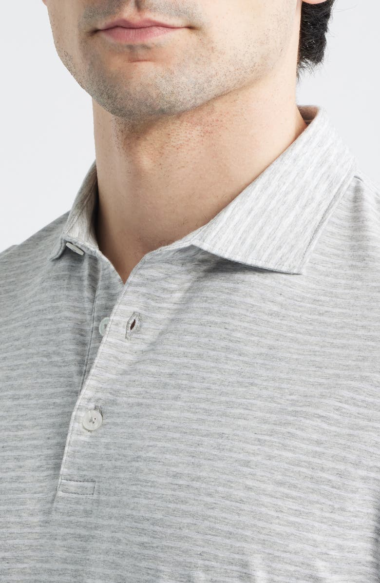 Peter Millar Crown Flex Pima Cotton Blend Polo, Alternate, color, Grey Heather