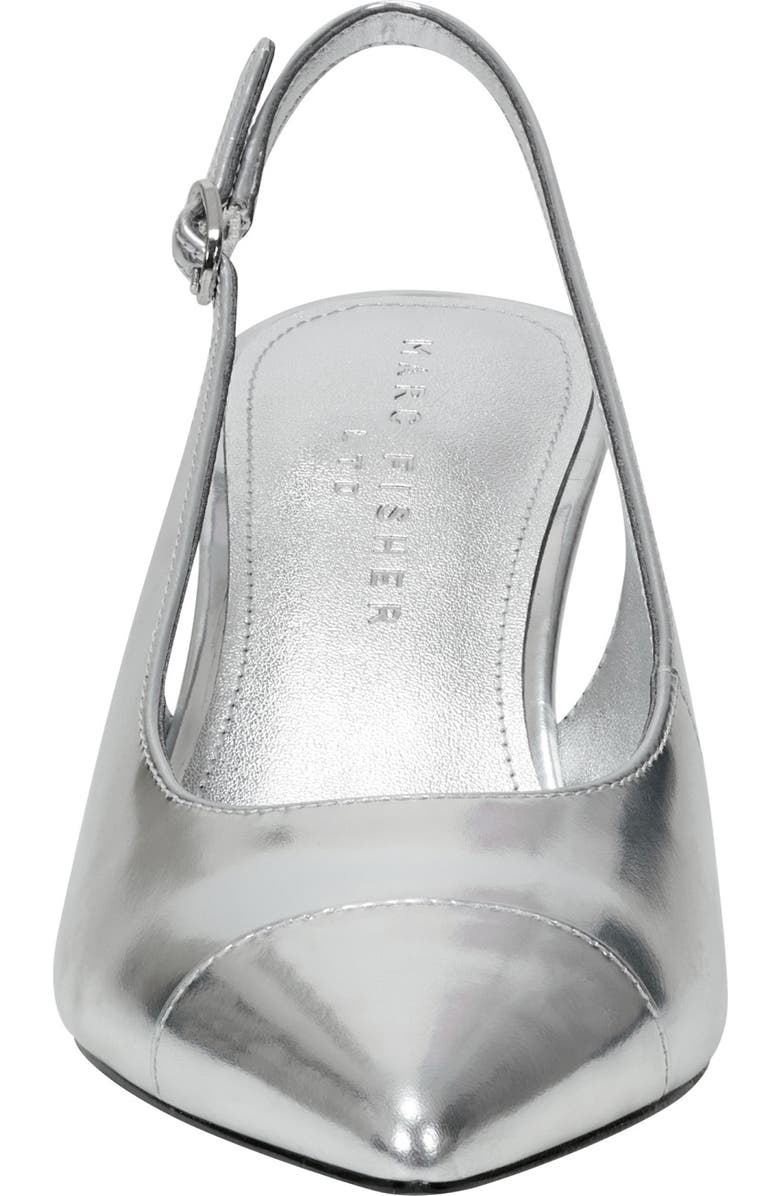 Marc Fisher LTD Blakeley Slingback Pointed Toe Pump, Alternate, color, Metallic Silver