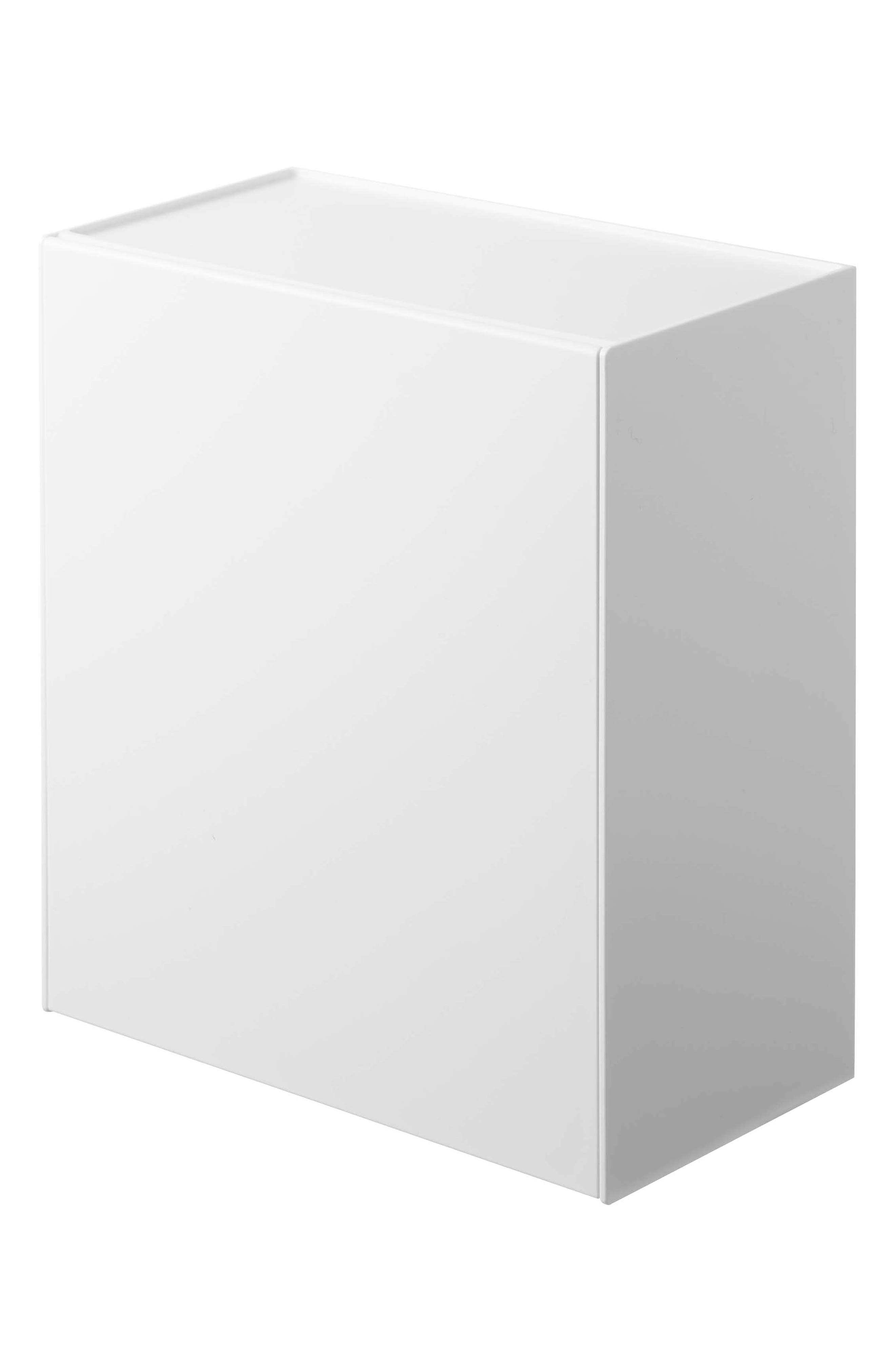 Yamazaki Wall Mounted Storage & Trash Bin In White
