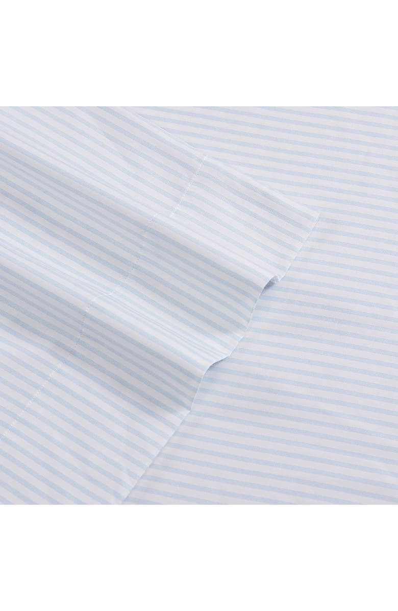 Laura Ashley Ramona 4-Piece Blue Striped T300 Cotton Queen Sheet Set, Alternate, color, Blue