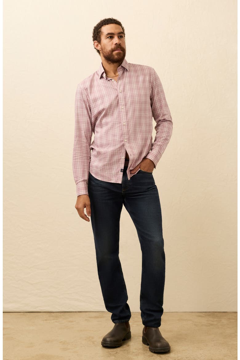 The Movement Button-Up Shirt, Alternate, color, PLUM CLOUD PLAID
