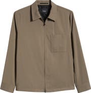 Theory Travel Motion Wool Blend Overshirt