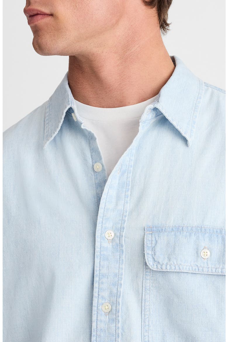 Chambray Work Shirt, Alternate, color, OLSON