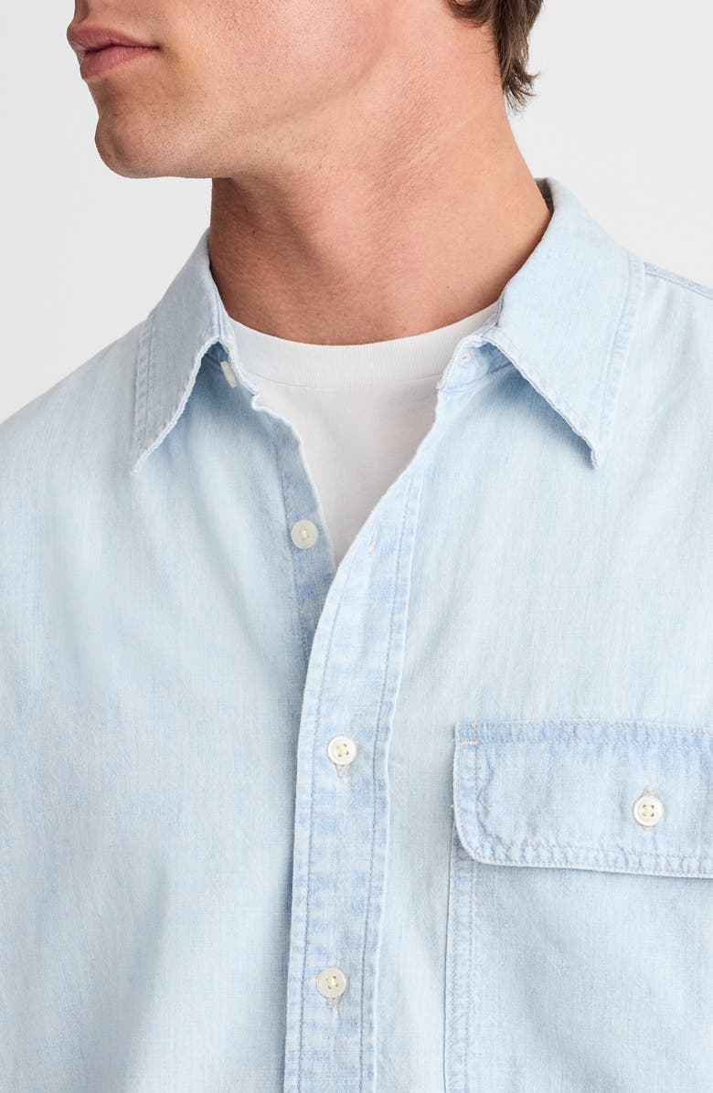 Madewell Chambray Work Shirt, Alternate, color, Olson