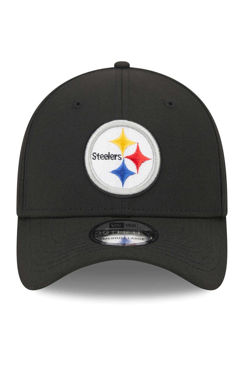Men's New Era Black Pittsburgh Steelers  Main 39THIRTY Flex Hat, Alternate, color, Black