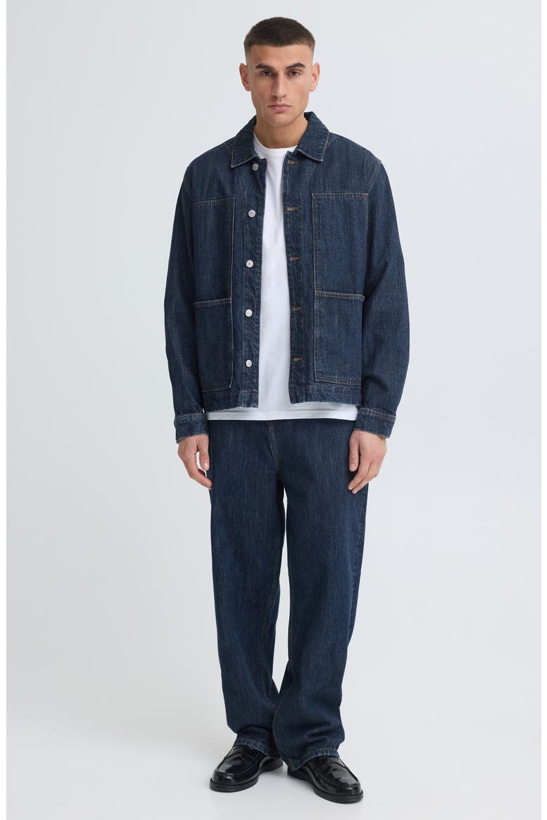 Velton Cotton Denim Jacket, Alternate, color, BLUE DNM