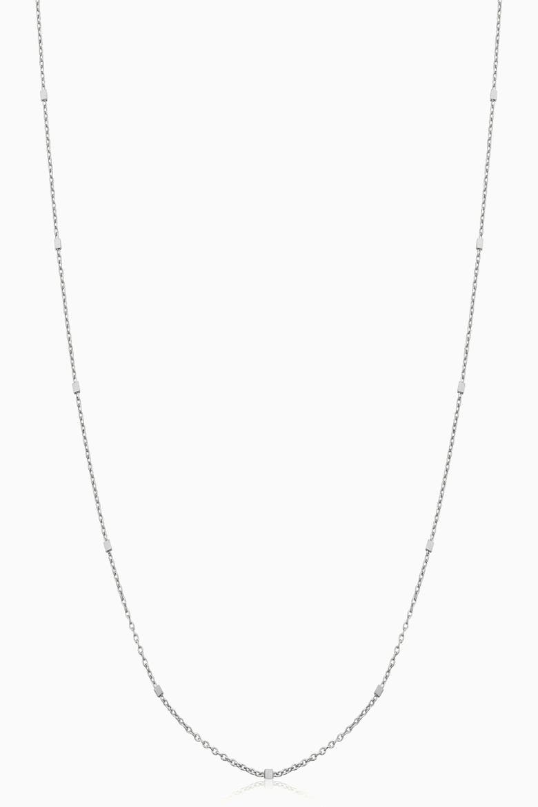 14K Gold Grace Chain Necklace, Main, color, White Gold