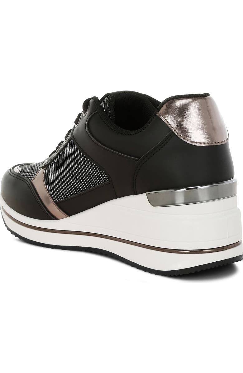 LONDON RAG Vespera Wedge Sneaker, Alternate, color, Black