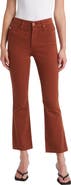 AG Farrah High Waist Raw Hem Crop Bootcut Jeans
