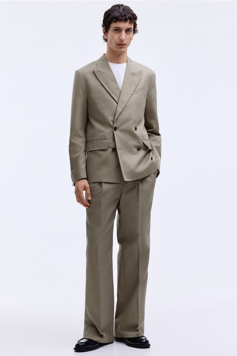 Loose Fit Tailored Trousers, Main, color, Khaki green