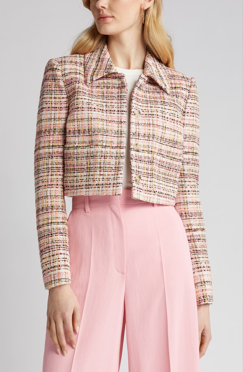 BOSS Jappa Tweed Crop Jacket, Alternate, color, 