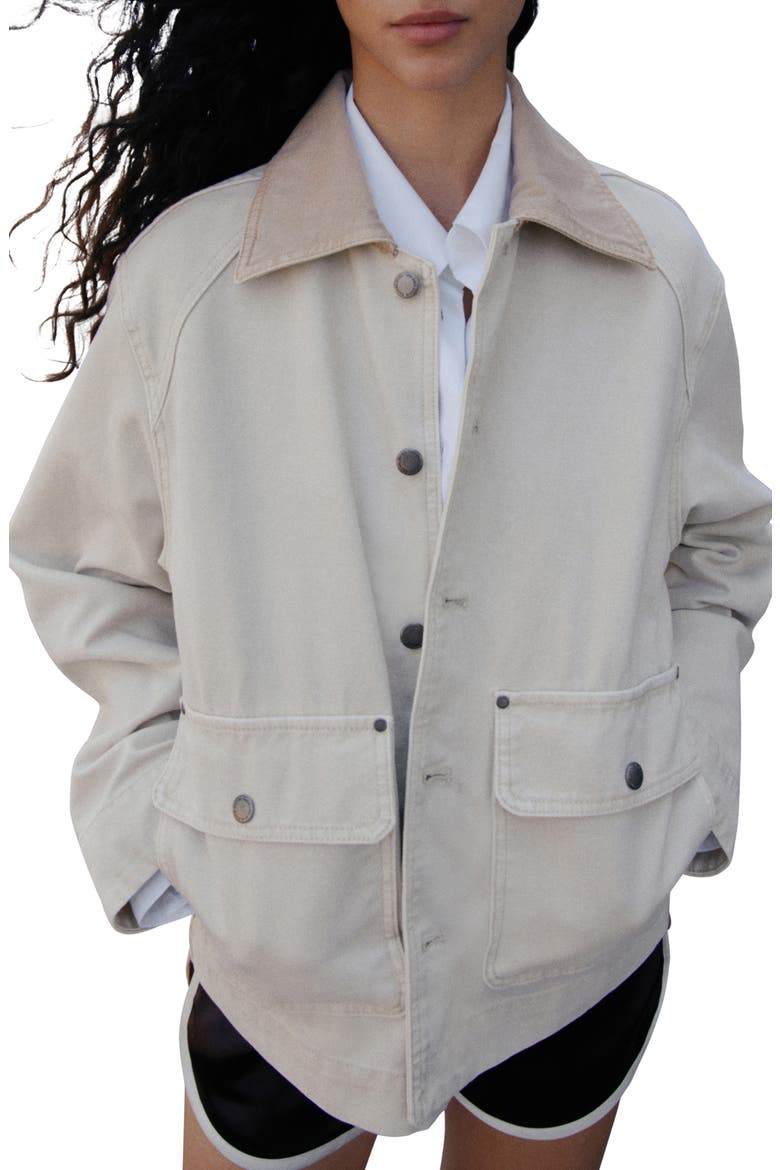Newrio Cotton Jacket, Main, color, LIGHT BEIGE