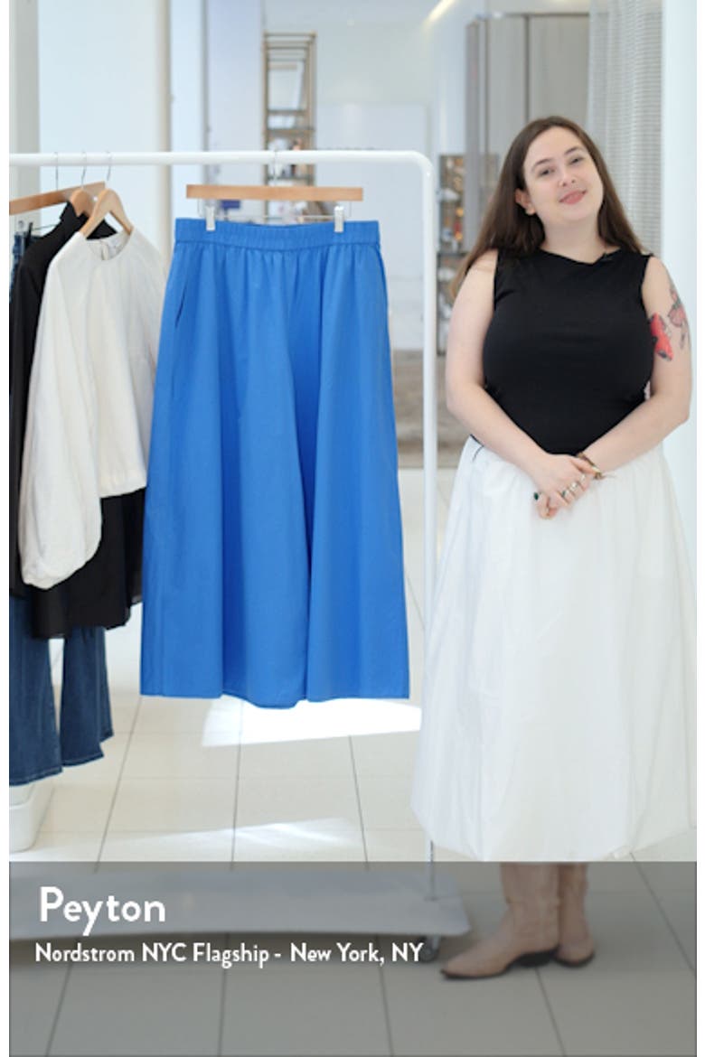 Organic Cotton Poplin Ankle Extra Wide Leg Pants video