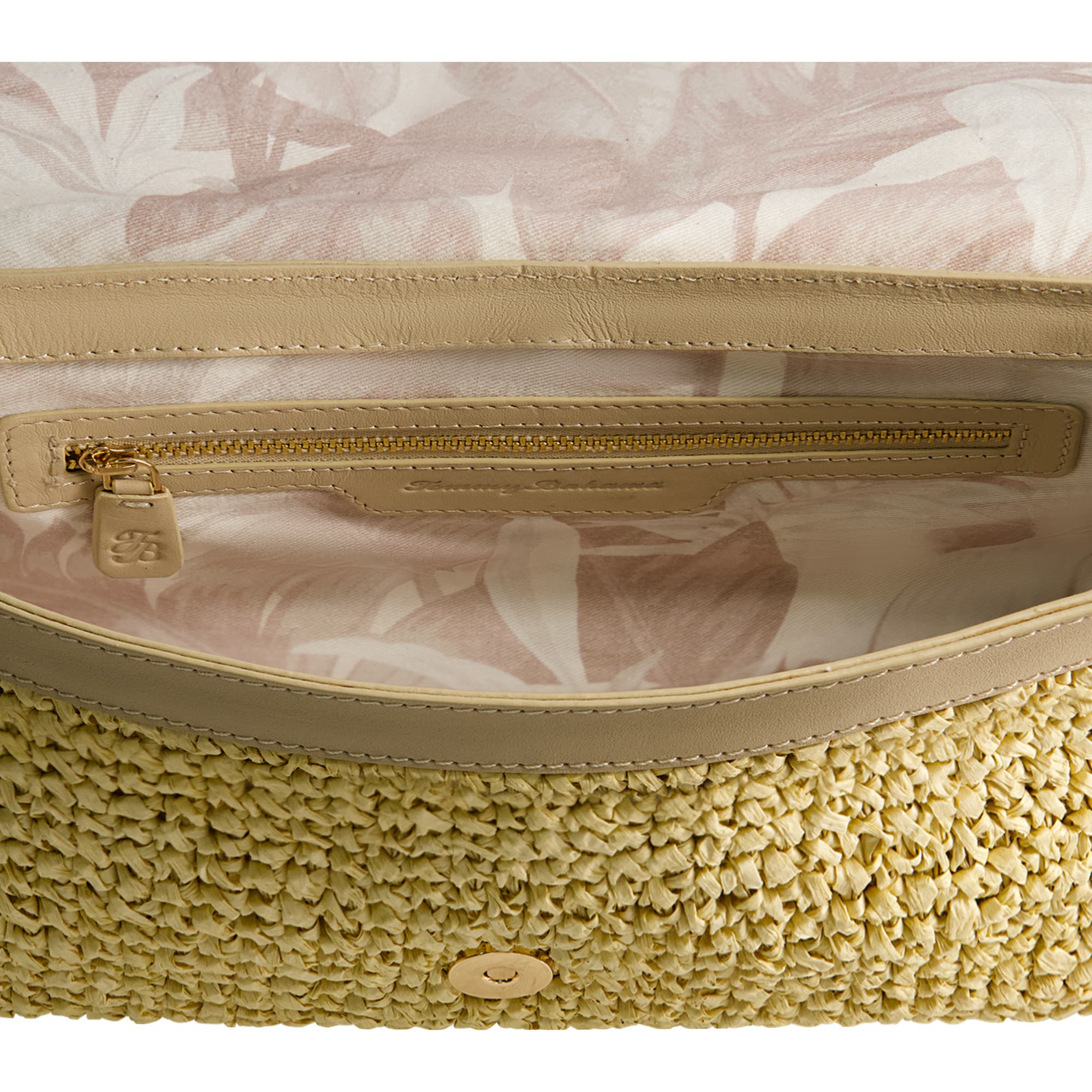 Tommy Bahama Soft Straw Long Flap Crossbody, Alternate, color, Tan