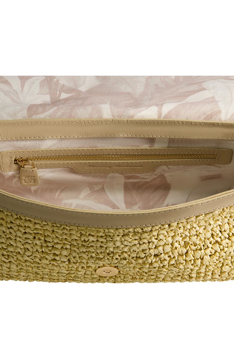 Tommy Bahama Soft Straw Long Flap Crossbody, Alternate, color, Tan