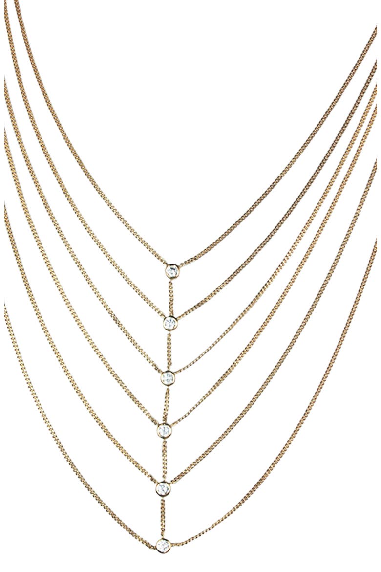 Layered Necklace, Main, color, GOLD